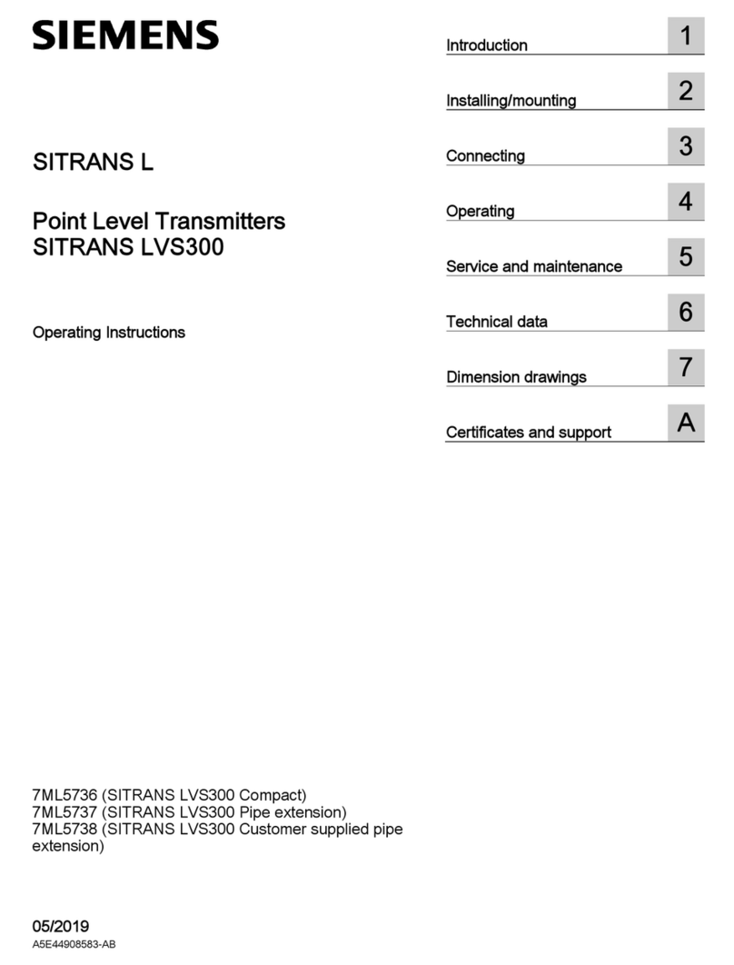 Siemens SITRANS L Series operating instructions