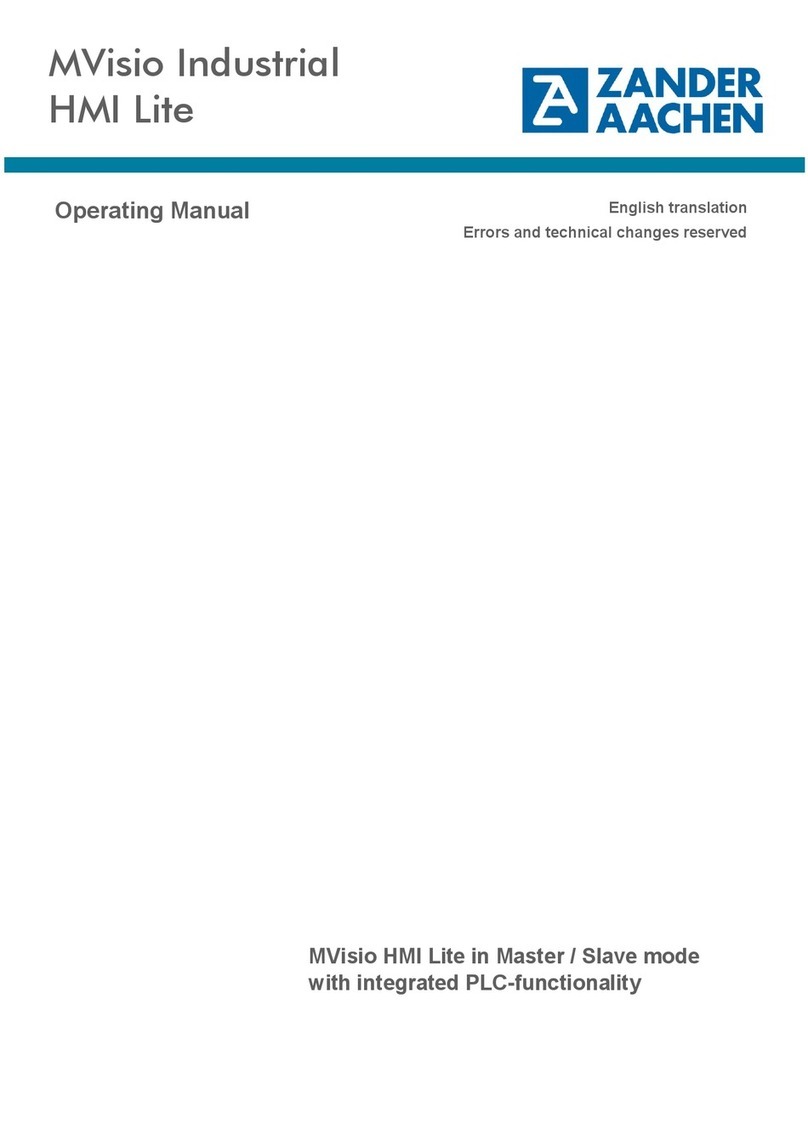Zander Aachen MVisio HMI Lite operating manual