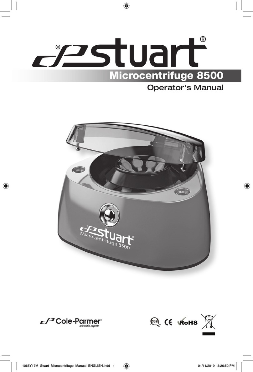 Stuart Microcentrifuge 8500 Operator's manual