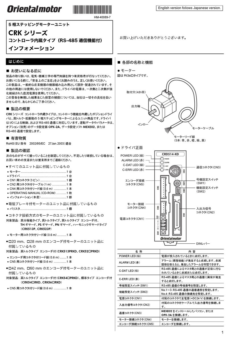 Oriental motor CRK Series Information