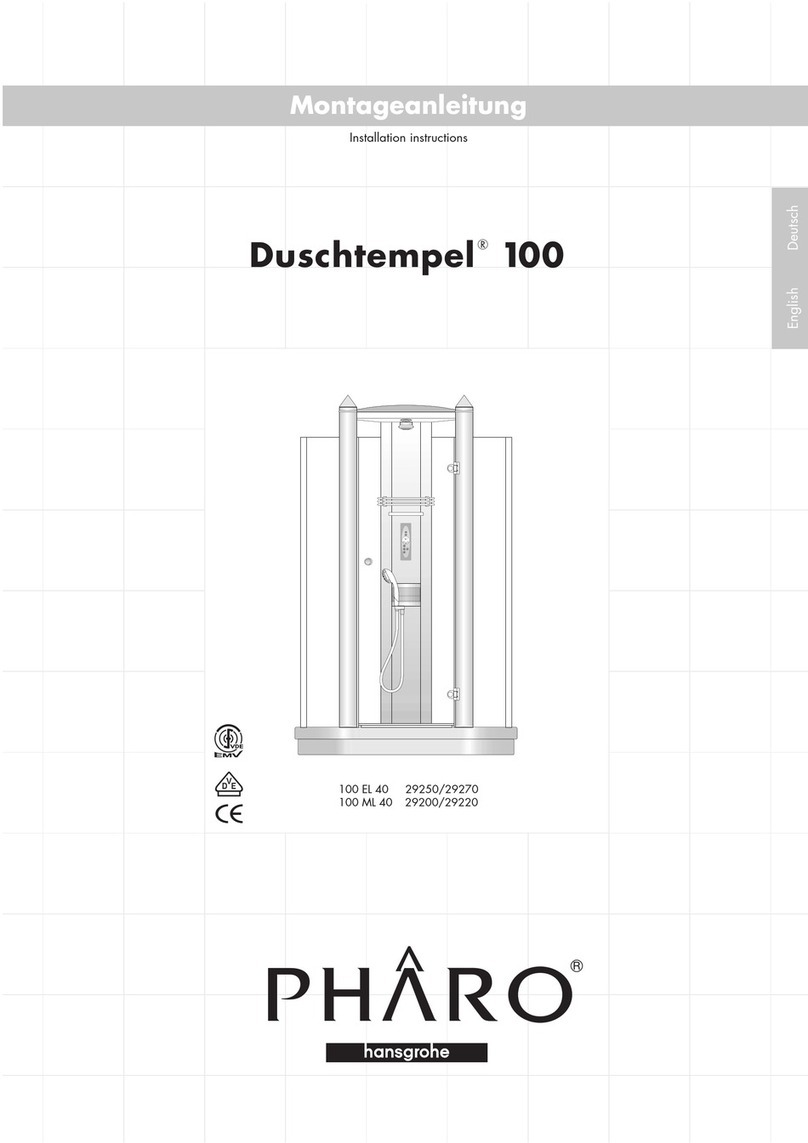 Hans Grohe PHARO Shower Temple 100 Series installation instructions Hans Grohe PHARO Shower Temple 100 Series installation instructions