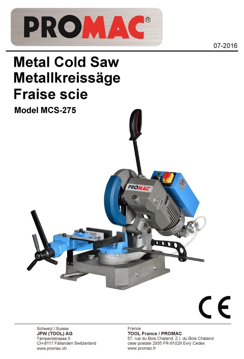 Promac MCS-275 operating instructions