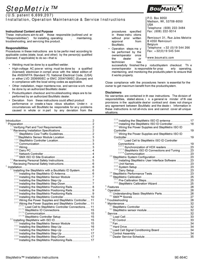 Boumatic StepMetrix Installation, Operation Maintenance & Service Instructions