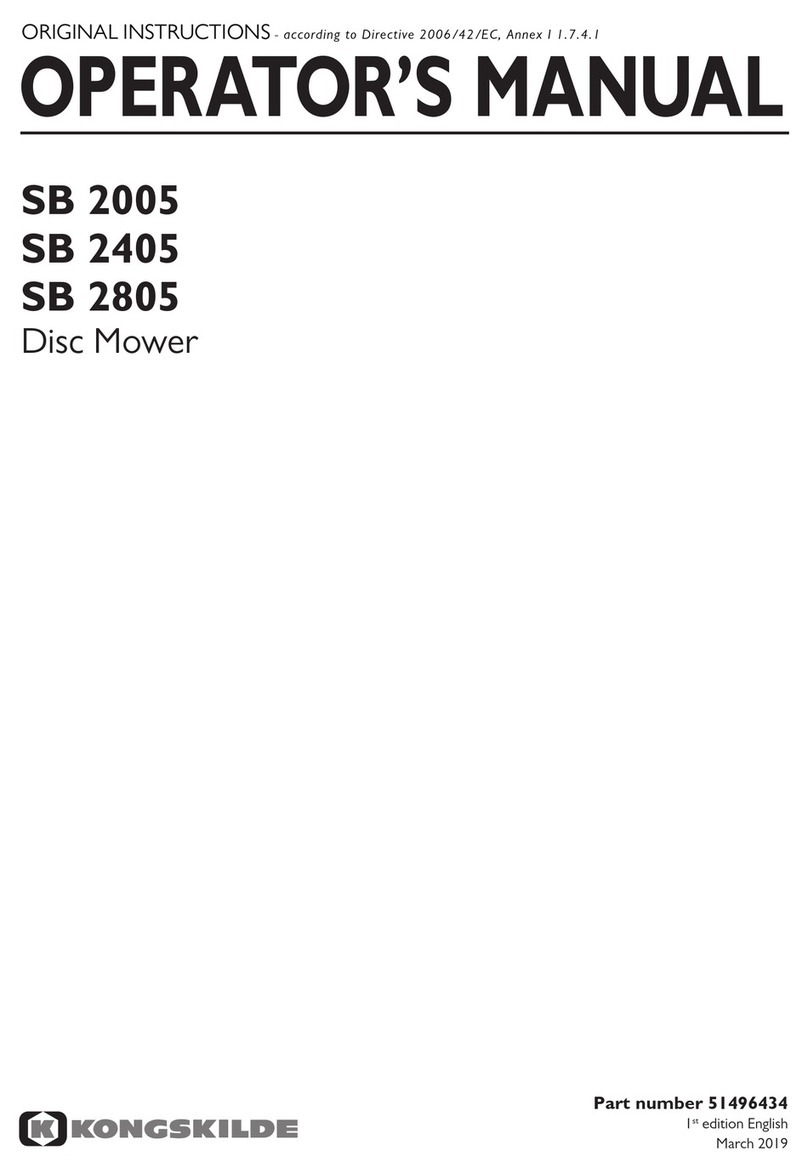 Kongskilde SB 2005 User manual