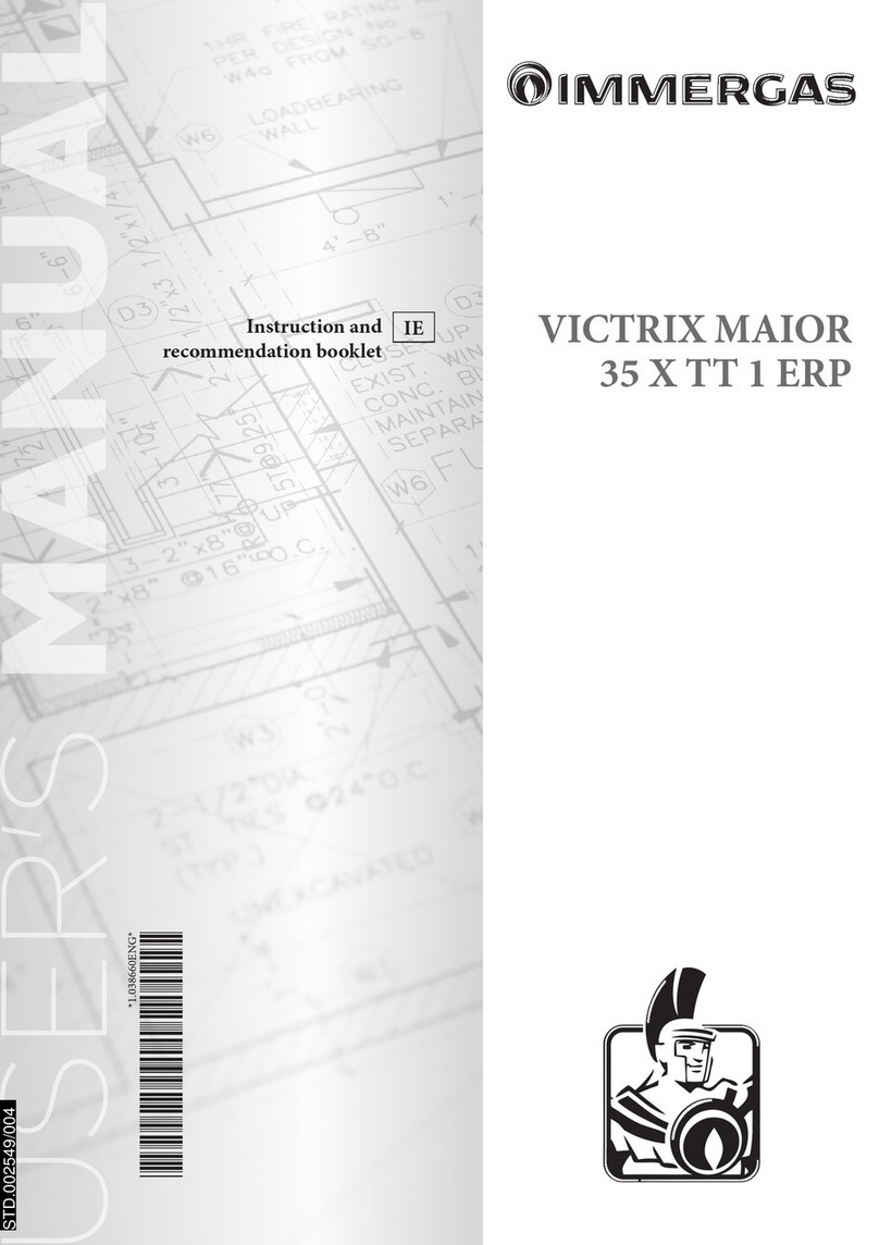 Immergas VICTRIX MAIOR 35 X TT 1 ERP Instruction and recommendation booklet Immergas VICTRIX MAIOR 35 X TT 1 ERP Instruction and recommendation booklet