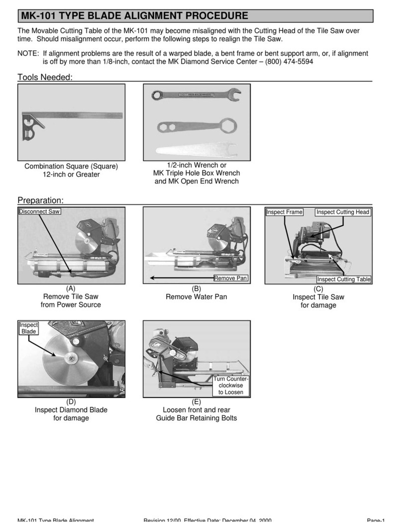 MK Diamond Products MK-101 Alignment procedure
