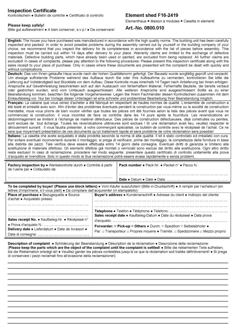 Palmako Claire 2 User manual
