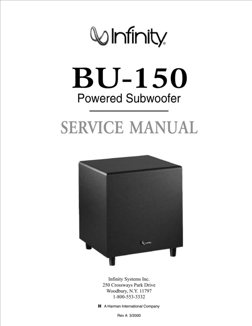 Infinity BU-150 Service manual