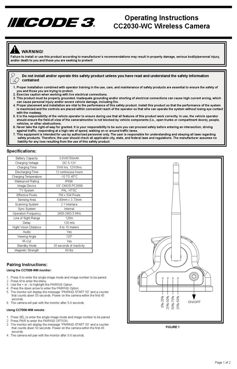 Code 3 CC2030-WC User manual