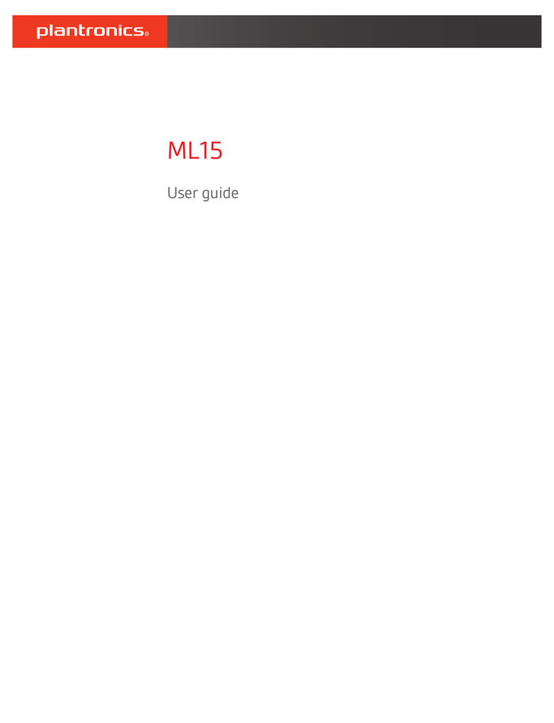 Plantronics ML15 User manual Plantronics ML15 User manual