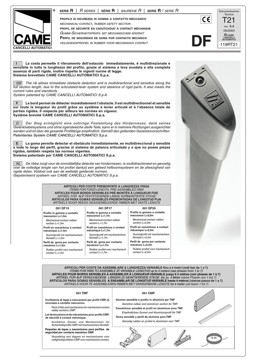 CAME R Series User manual