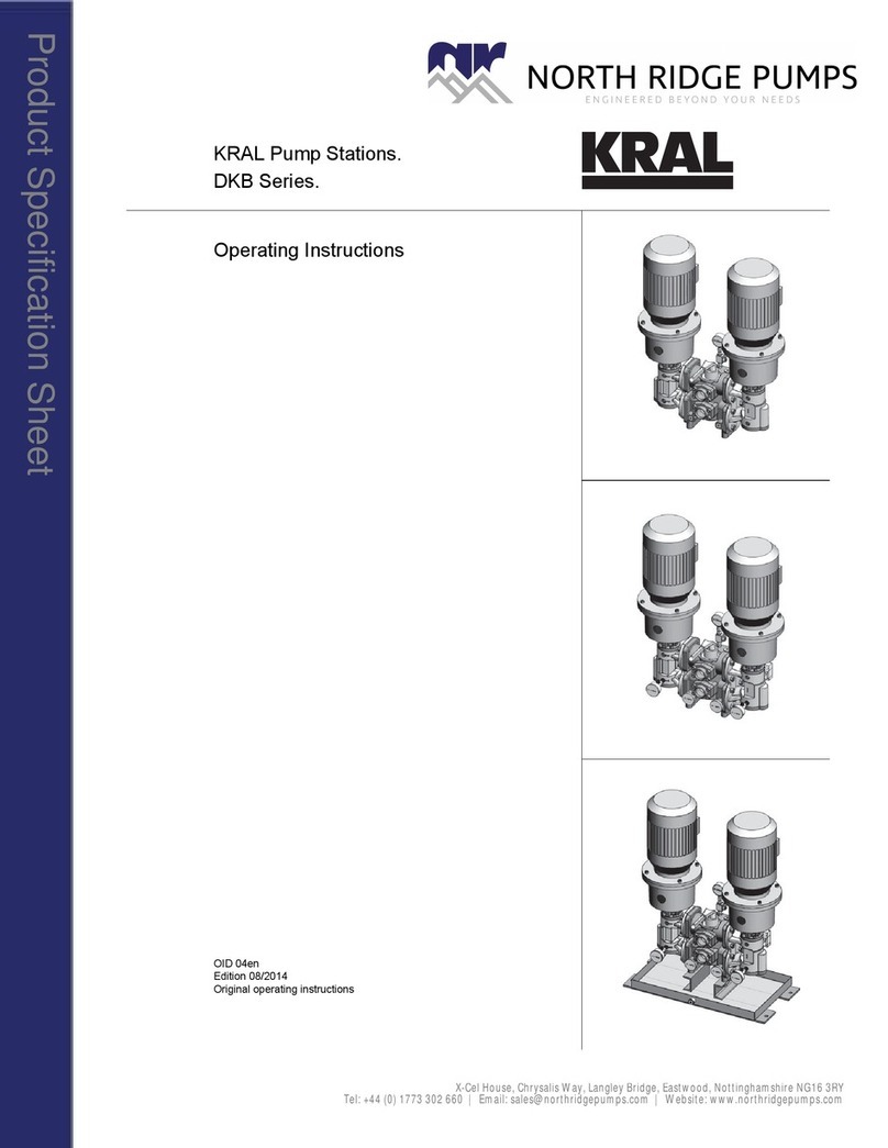 North Ridge Pumps KRAL DKB Series operating instructions North Ridge Pumps KRAL DKB Series operating instructions