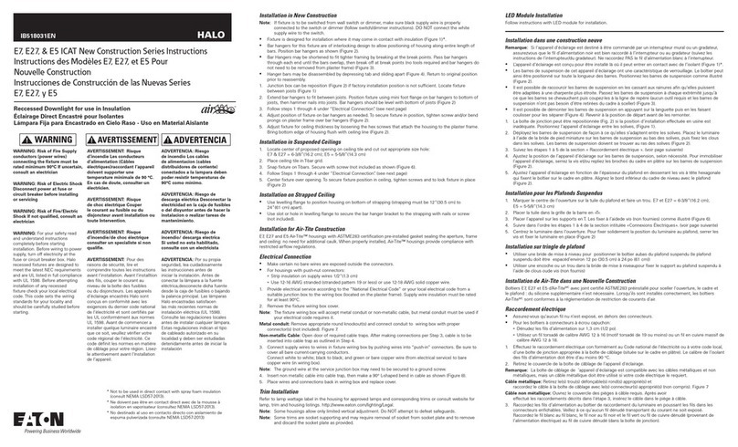 Eaton HALO E7 ICAT New Construction Series User manual
