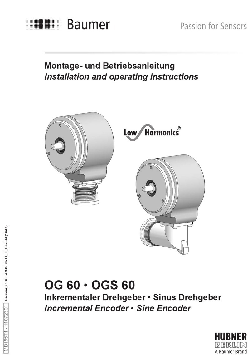 Baumer HUBNER BERLIN OG 60 Installation and operating instructions Baumer HUBNER BERLIN OG 60 Installation and operating instructions