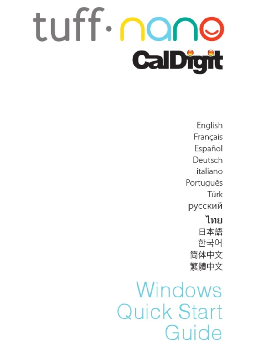 Tuff Nano CalDigit Windows Quick Start Guide Tuff Nano CalDigit Windows Quick Start Guide
