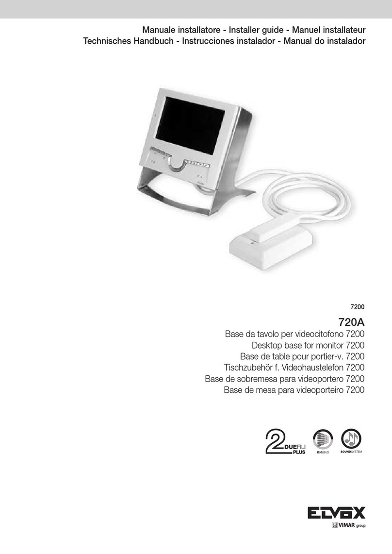 Vimar Elvox 7200 Series Assembly instructions