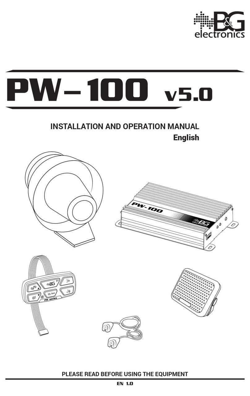 B&G PW-100 Installation and operation manual