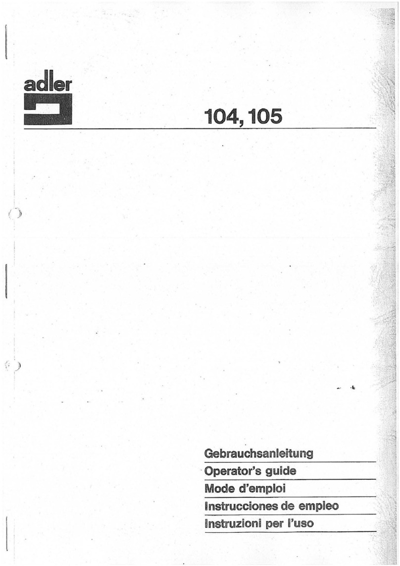 Adler 104 Manual