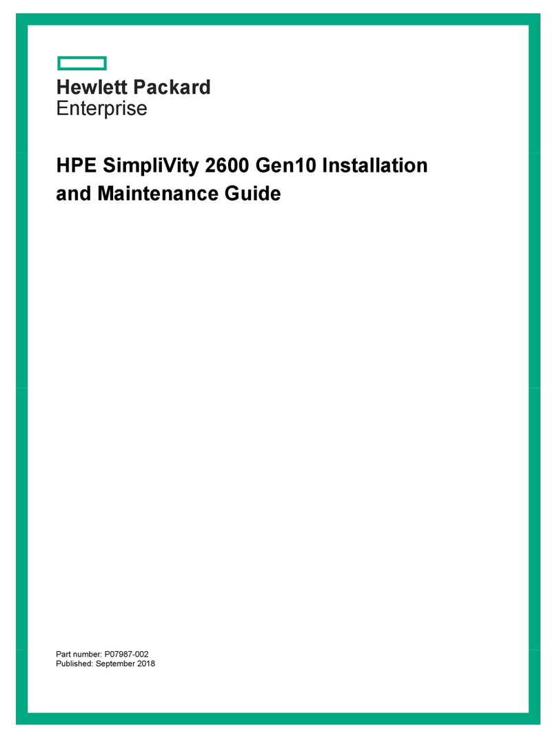 HPE SimpliVity 2600 Gen10 Installation and maintenance guide HPE SimpliVity 2600 Gen10 Installation and maintenance guide