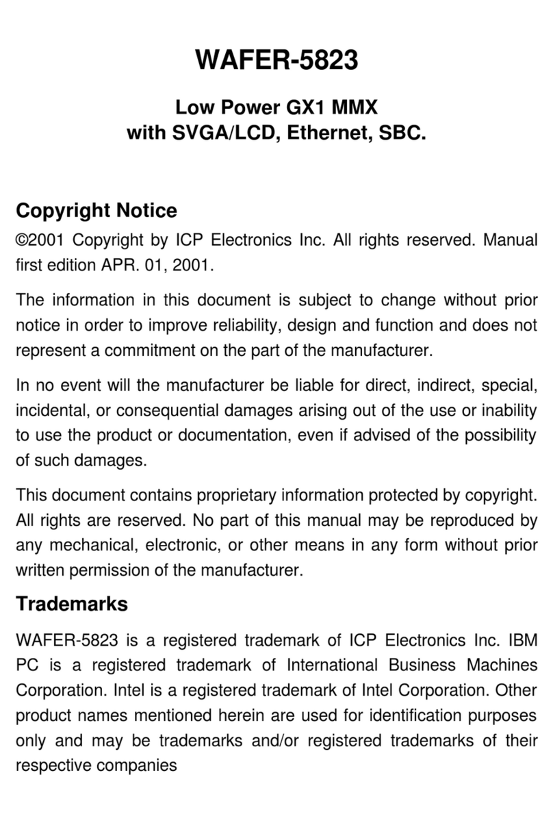 ICP Electronics WAFER-5823 manual