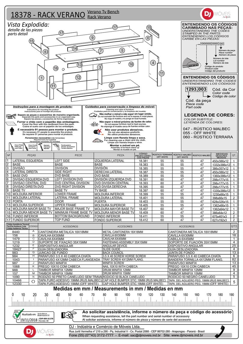 Dj MOVEIS Rack Verano User manual