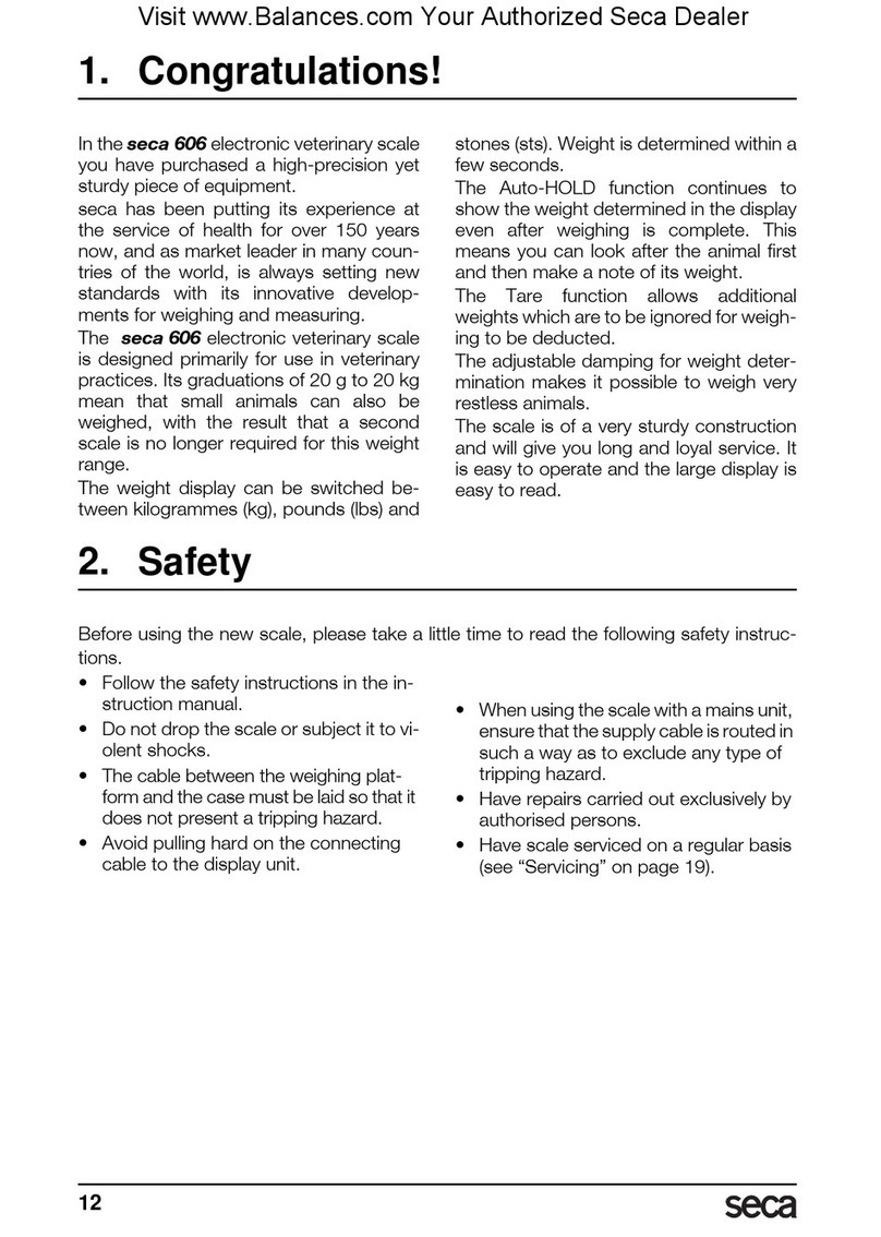 Seca 606 User manual