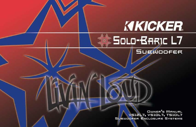 Kicker SOLO-BARIC L7 Series User manual