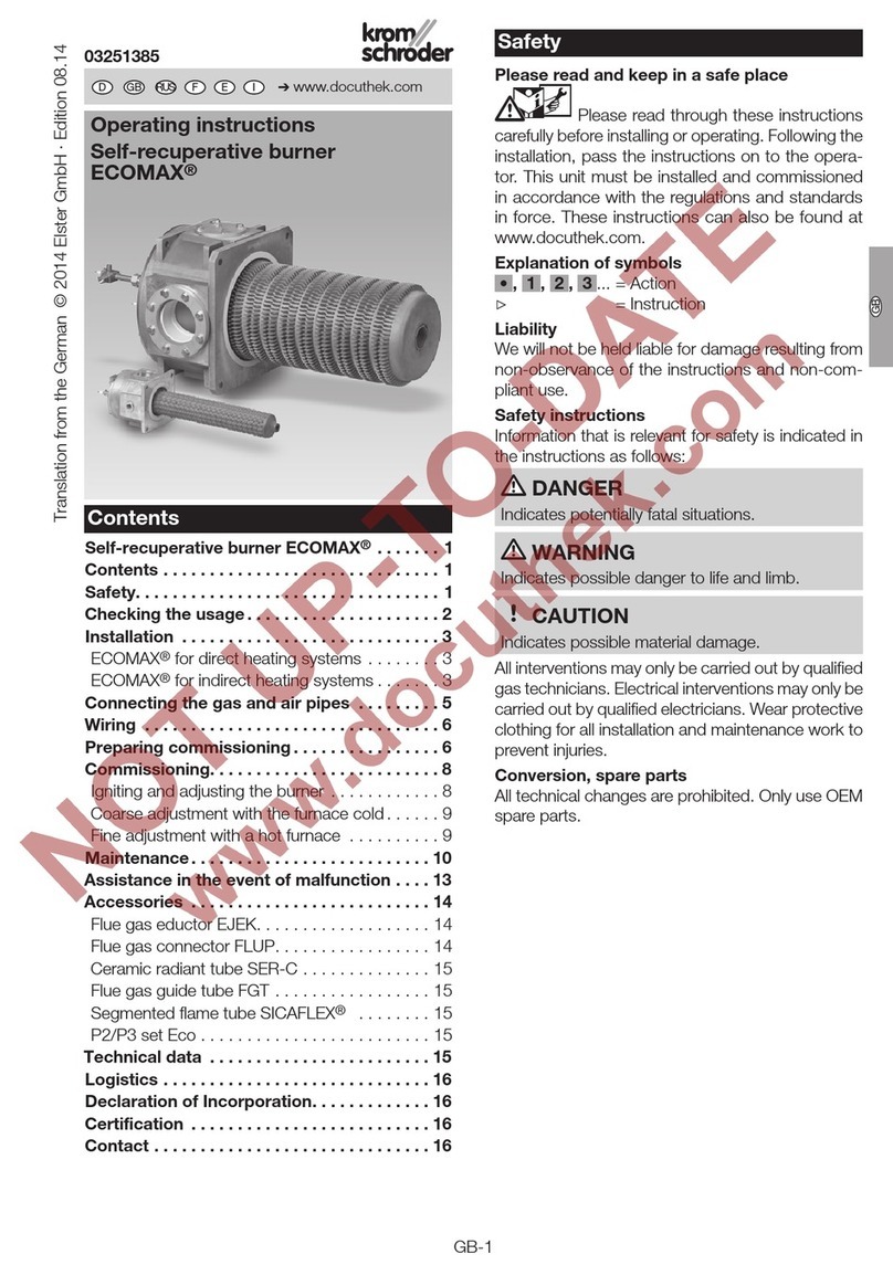 Elster Kromschroder ECOMAX M Series operating instructions