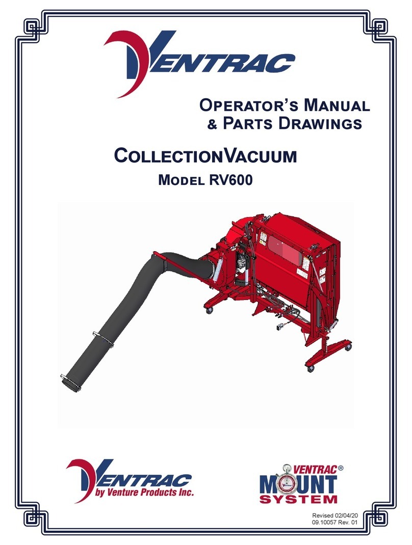 Ventrac Collection Vacuum RV600 Operator's manual & parts drawings
