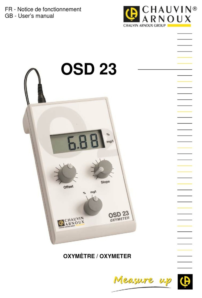 Chauvin Arnoux OSD 23 User manual