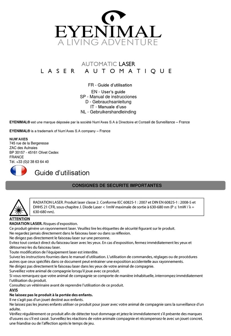 Num'axes EYENIMAL AUTOMATIC LASER User manual