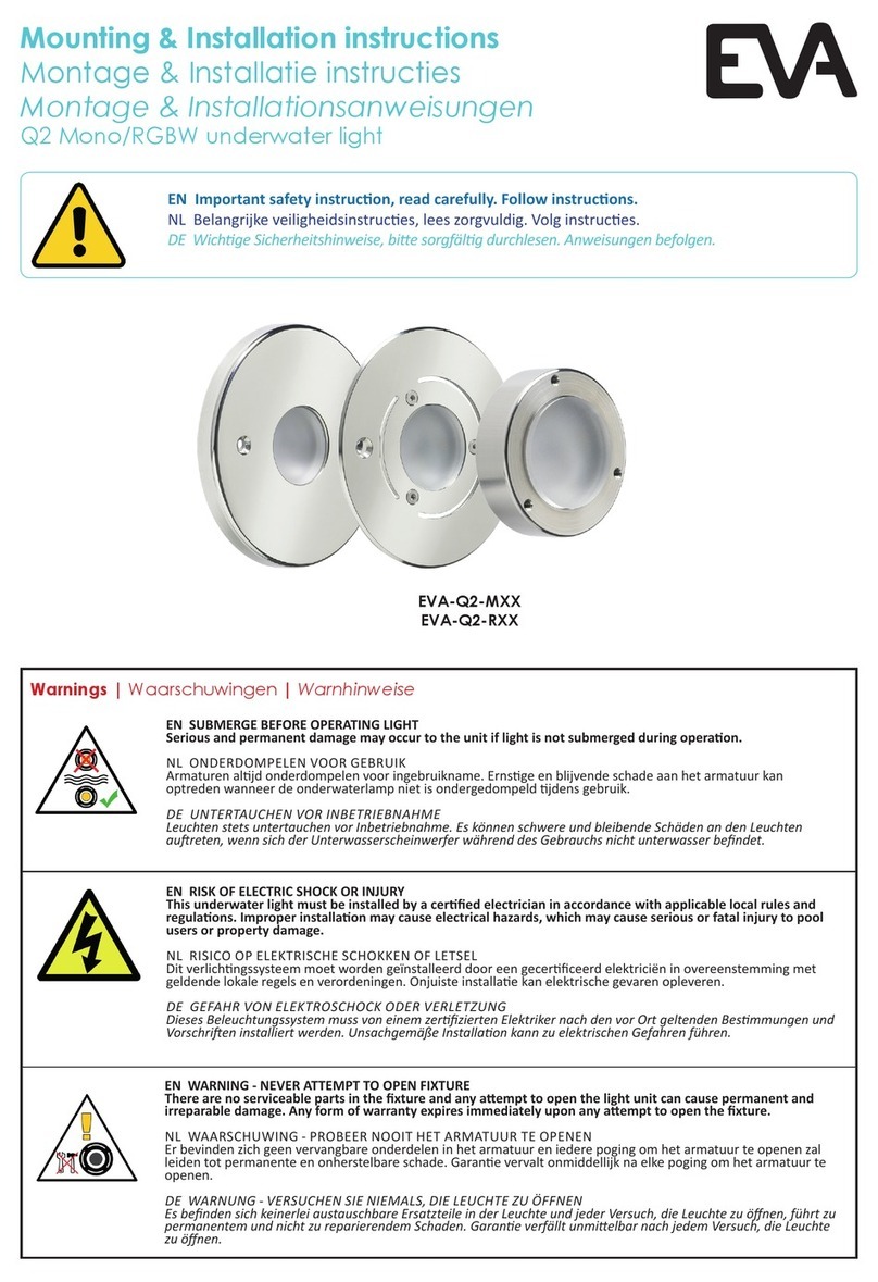 EVA EVA-Q2-M Series Mounting Installation Instructions