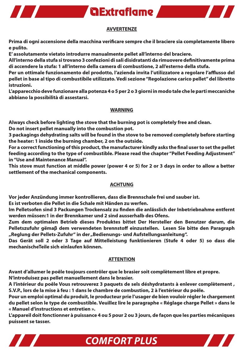 Extraflame Comfort Plus User manual Extraflame Comfort Plus User manual