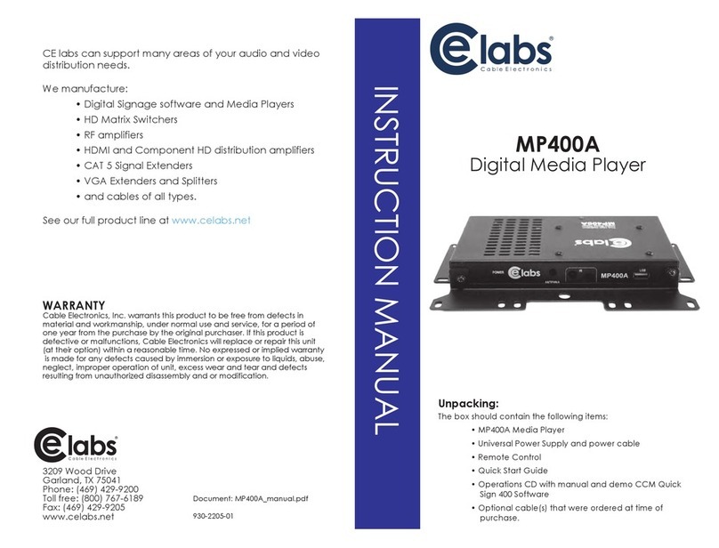 Celabs MP400A User manual