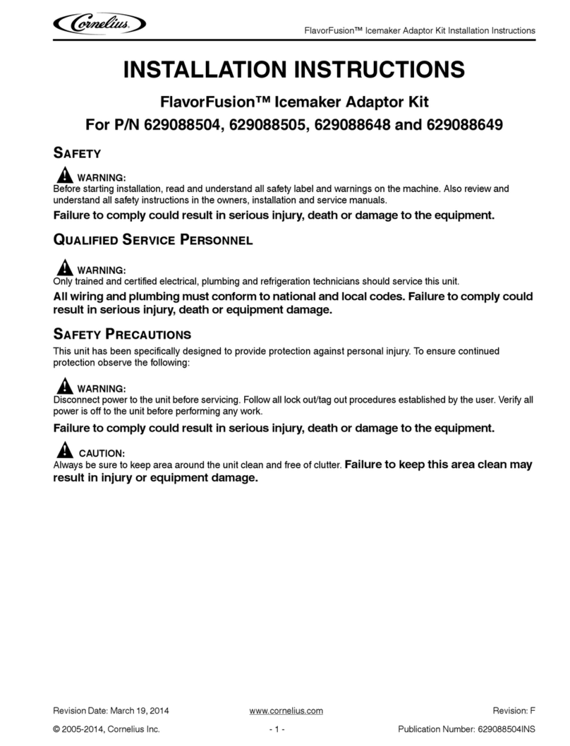 Cornelius FlavorFusion 629088504 installation instructions Cornelius FlavorFusion 629088504 installation instructions