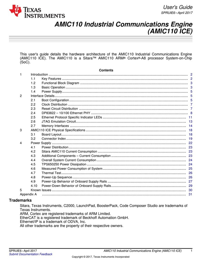 Texas Instruments AMIC110 ICE user guide
