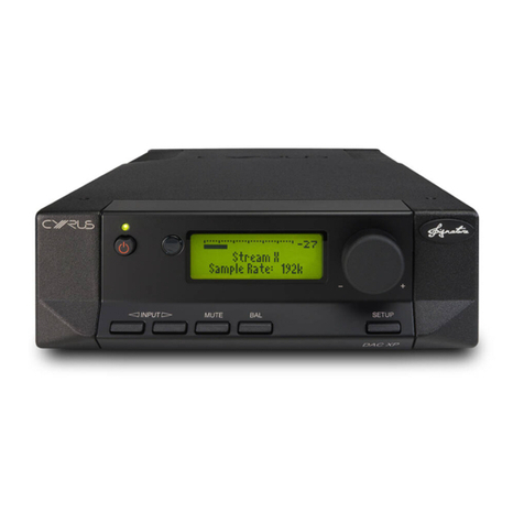 Cyrus DAC X Signature User manual
