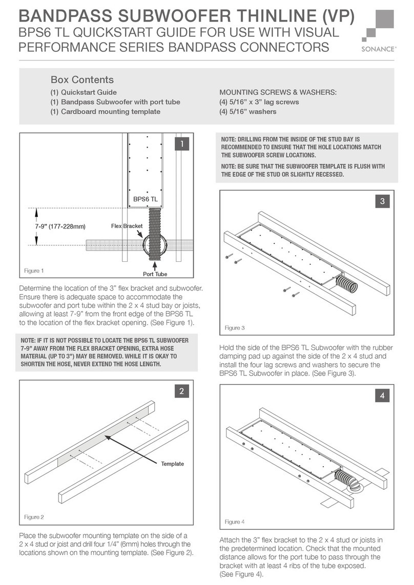 Sonance ThinLIne Series quick start guide Sonance ThinLIne Series quick start guide