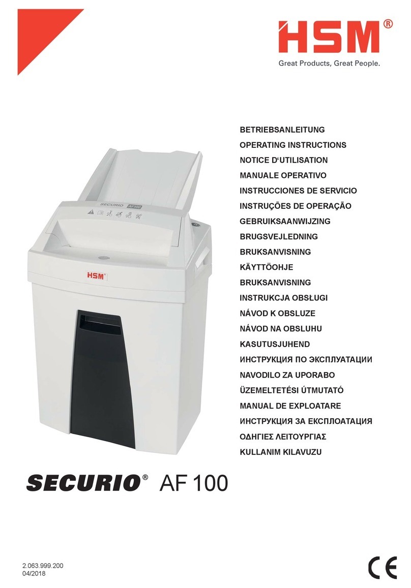 HSM Securio AF 100 User manual
