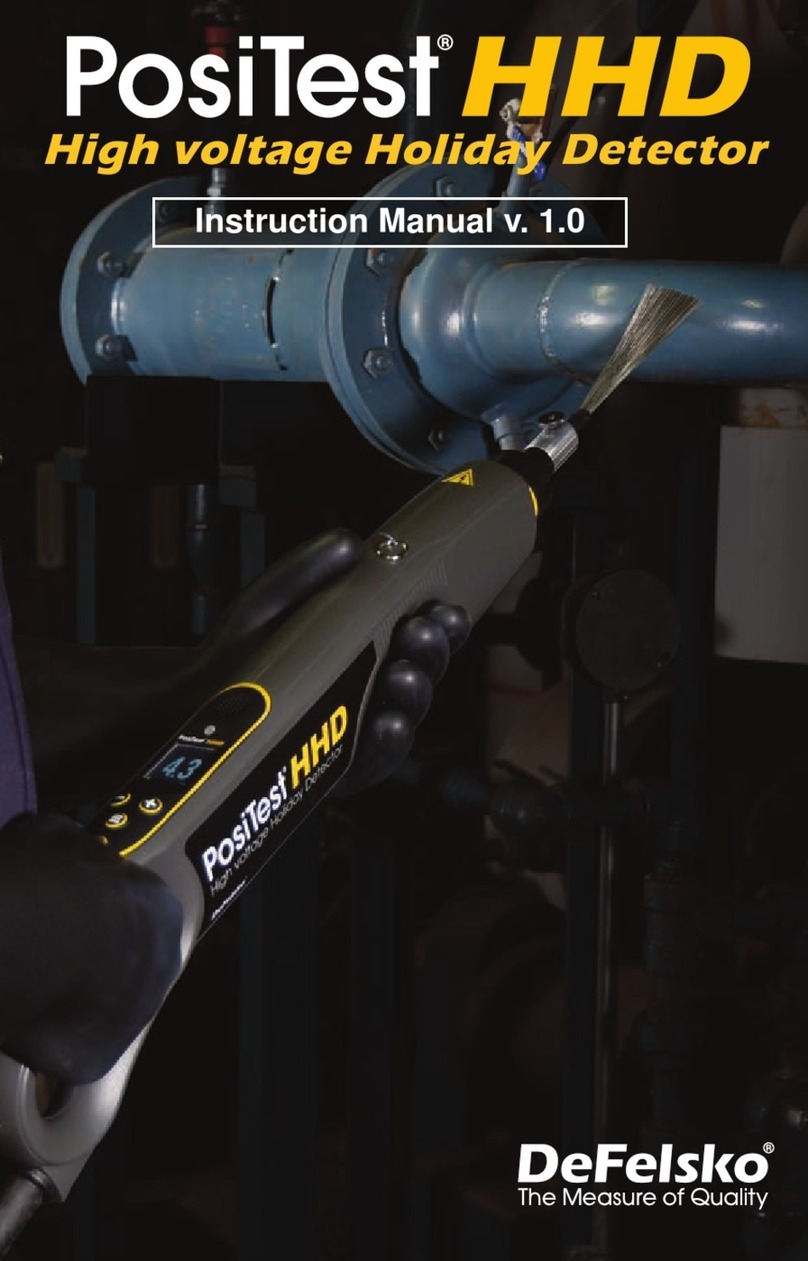 DeFelsko PosiTest High voltage Holiday Detector User manual