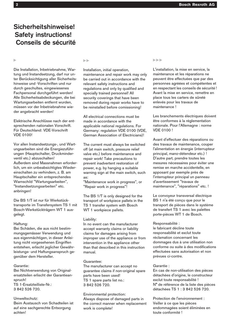 Bosch Rexroth BS 1/T Assembly manual