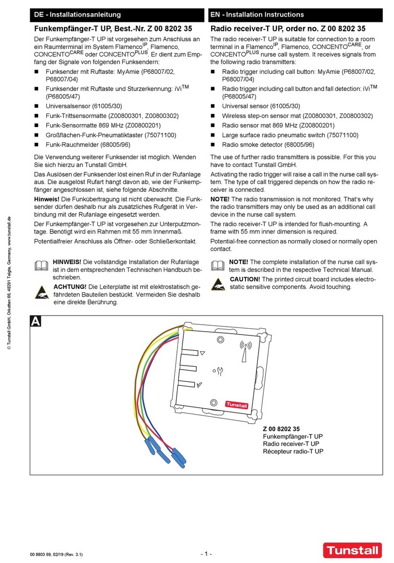 Tunstall Z 00 8202 35 installation instructions