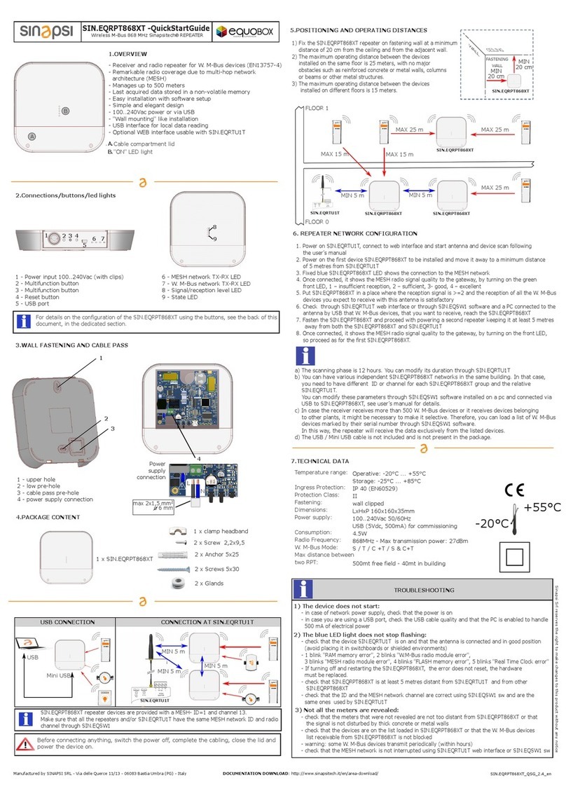 Sinapsi EQRPT868XT quick start guide