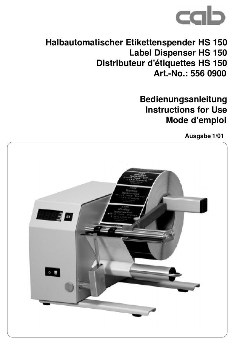 CAB HS 150 Instructions for use