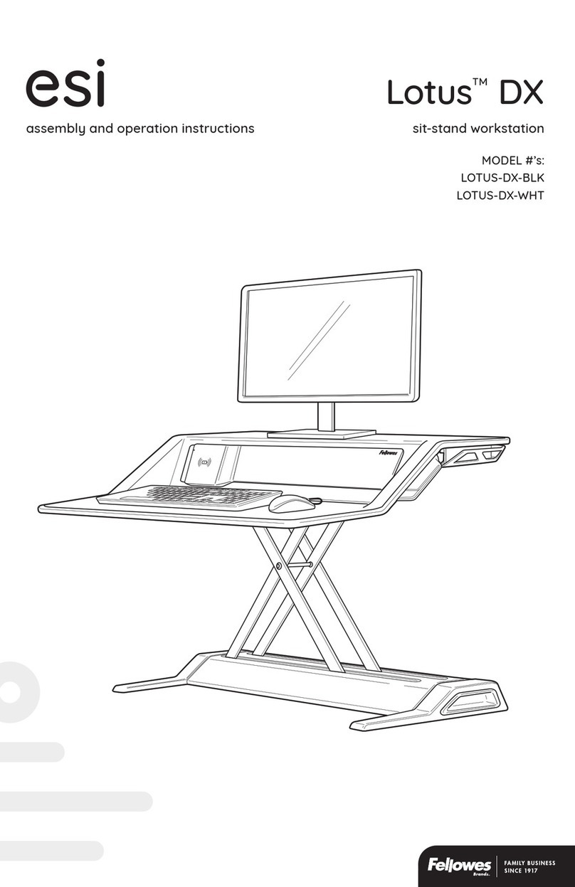 Fellowes ESI LOTUS-DX-BLK Assembly and operation instructions