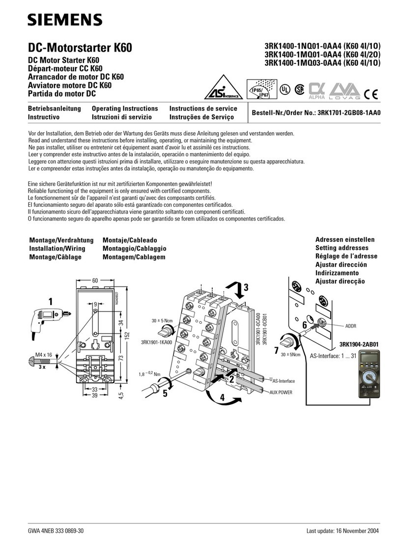 Siemens K60 4I/1O User manual