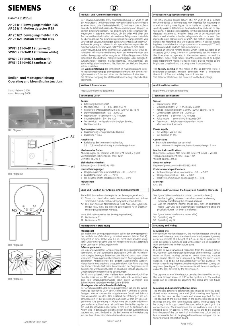 Siemens AP 251/11 Operating and mounting instructions
