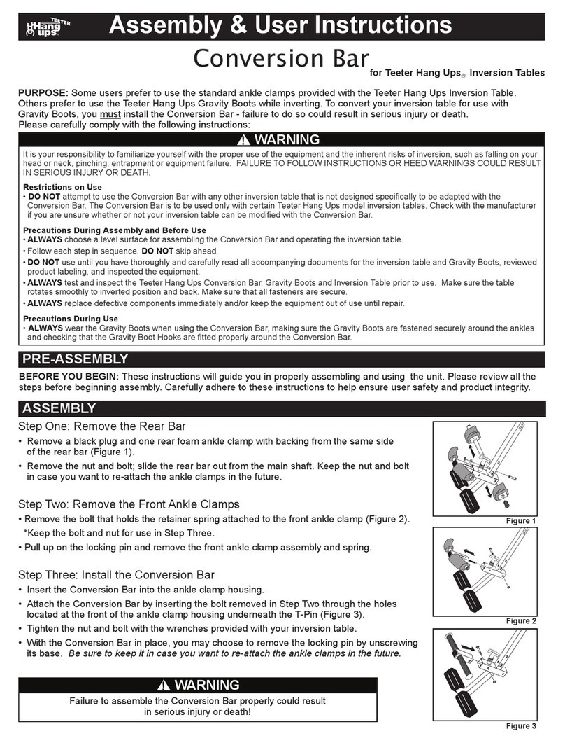 Teeter Conversion Bar Owner's manual