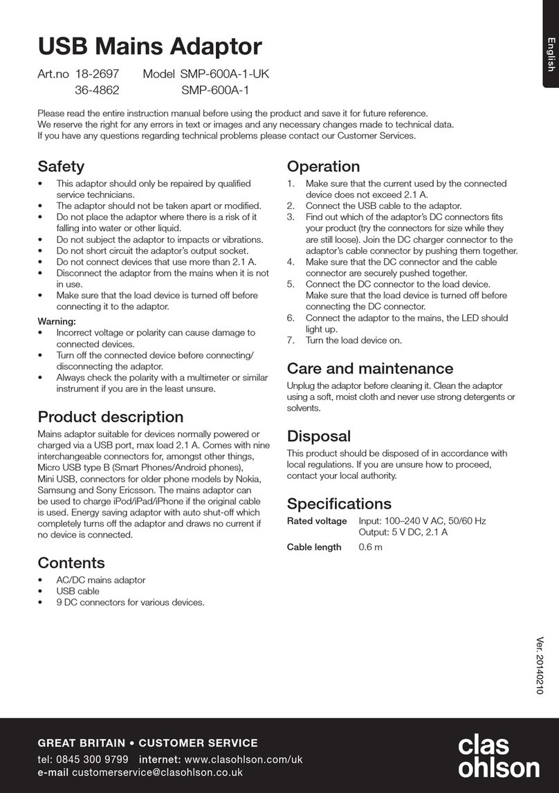 Clas Ohlson SMP-600A-1 User manual