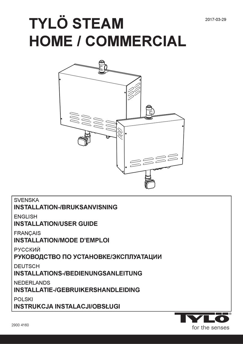 Tylo STEAM HOME Installation & user guide